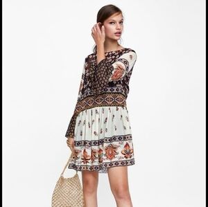 Zara floral embroidered dress new size xl